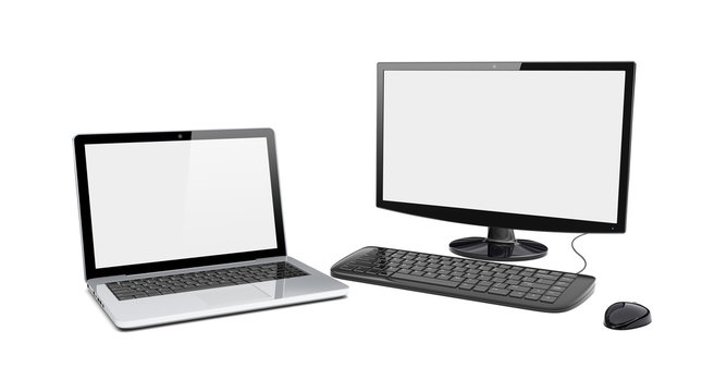 Desktop pc and laptop