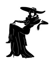 Sketch Pose - woman silhouette