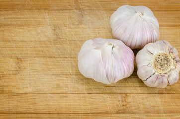 garlic on cutting board