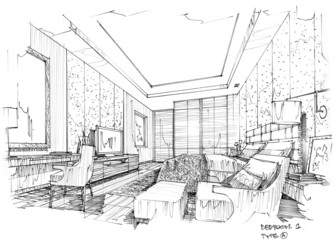 sketch design hotel,interior design,hotel,bedroom