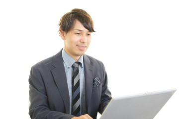 笑顔のビジネスマン