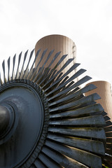 Steam turbine against a nuclear power plant