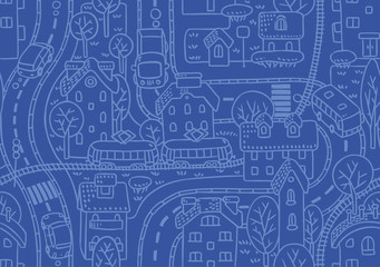 Road seamless pattern.