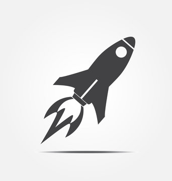 rocket icon vector illustration