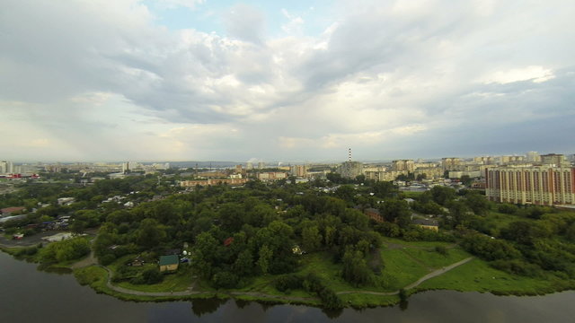 Вид с высотного здания на Екатеринбург сторона ВИЗ