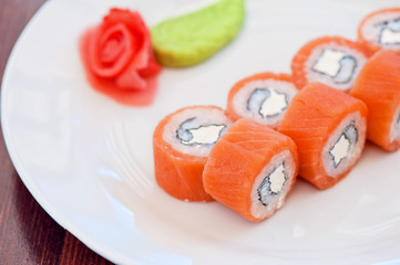 Salmon roll sushi