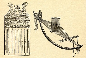 Ancient weaving device - bow loom