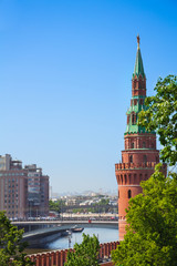 View of Vodovzvodnaya Tower from Kremlin to river