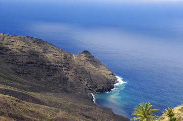 The Arguamul coastline  view, La Gomera, Canary Island, Spain