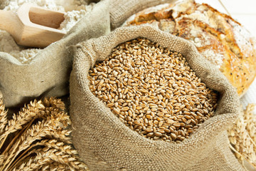 Bread, flour and grain