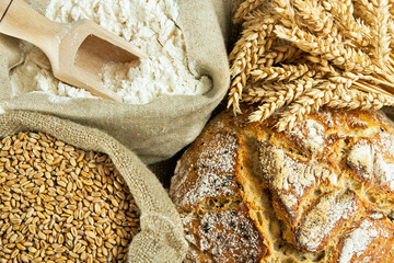 Bread, flour and grain