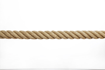 Rope in front of a white background