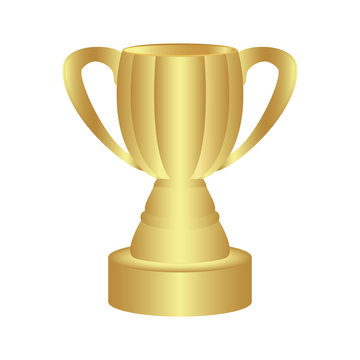 Cup champion on a white background isolated