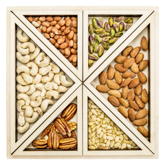 variety of nuts abstract
