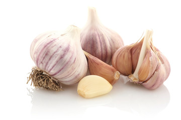 Garlic vegetable closeup isolated