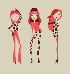 fashion girls posing