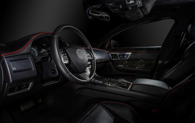 Fototapeta na wymiar Luxury modern car interior