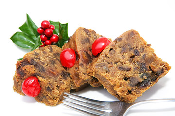 Sliced Christmas Fruitcake