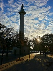 Place nation in paris sunset