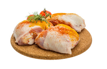 Raw chicken thigh