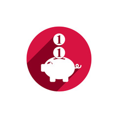 Piggy bank money, vector icon.