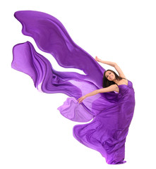 woman dancer in purple satin