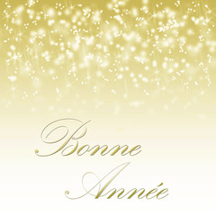 carte de nouvel an doré 