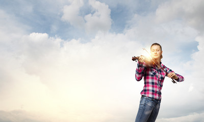 Girl with violin