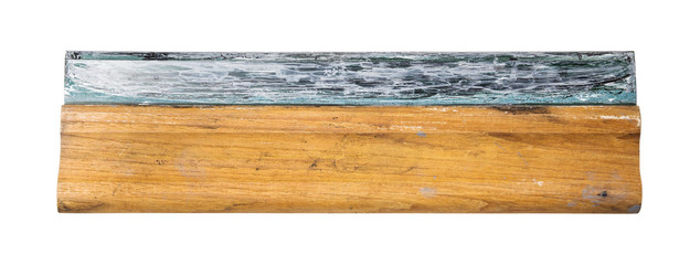 Screen printing squeegee on white background with clipping path