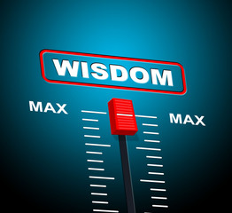 Wisdom Max Means Upper Limit And Ability - obrazy, fototapety, plakaty