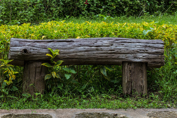 wooden bench, object