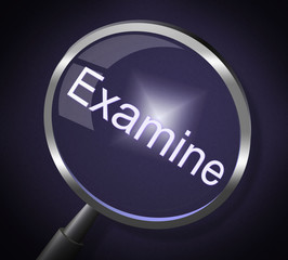 Examine Magnifier Represents Check Up And Magnify