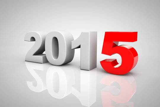 New Year 2015 3d Sign