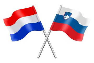 Flags: Netherlands and Slovenia