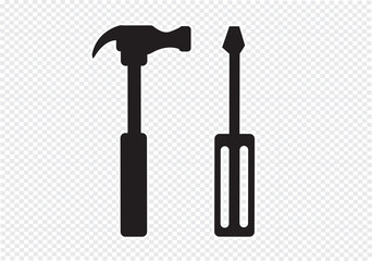Tools and Hammer  icon