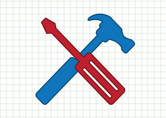 Tools and Hammer  icon