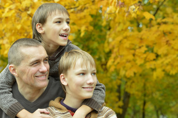 Fototapeta premium father and sons