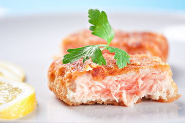 Fillet of salmon on a plate