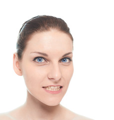 Obraz premium Young caucasian woman portrait isolated