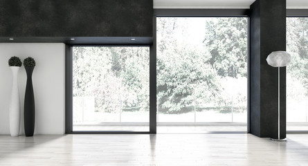 Fototapeta premium Empty modern living room