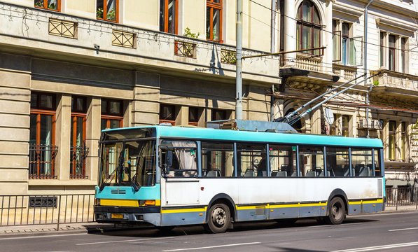 Old trolleybus in Bucharest - Romania