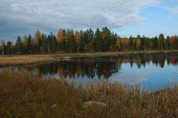 Autumn in Karelia, North of Russia