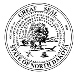 North Dakots State Seal - obrazy, fototapety, plakaty