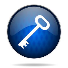 key internet blue icon