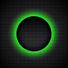 Abstract background with glowing neon circle