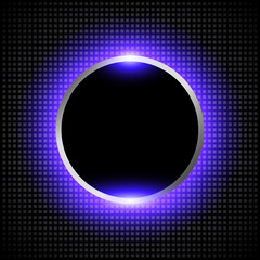 Abstract background with glowing neon circle