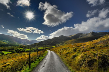 Irlandia,  Gap of Dunloe, krajobraz wiejski