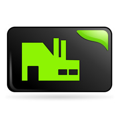 industrie sur bouton web rectangle vert