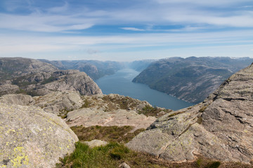 Fototapeta premium View over beautiful Lysefjord, Norway