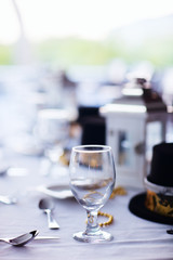 Table setting for Christmas party